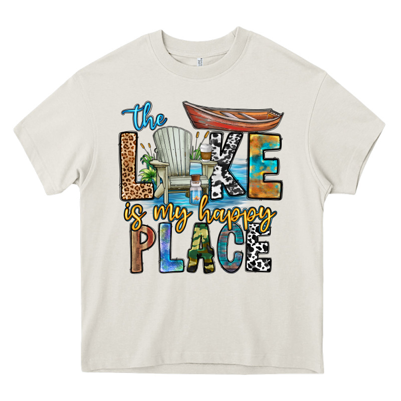 The Lakes My Happy Place Heavy Core Tee by CowhideDigitalArt | Teevron