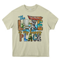 Mossy the lakes my happy place Heavy Core Tee - CowhideDigitalArt