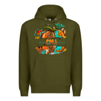 Army Green cma pumpkin nurse Premium Hoodie - NancyCooperArtShop