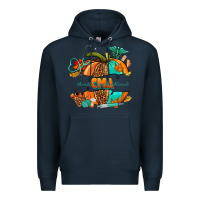 Navy cma pumpkin nurse Premium Hoodie - NancyCooperArtShop
