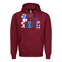 Burgundy red white boozy billie wilder Zipper Hoodie - texasbilliewilder