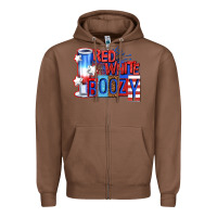 Chestnut red white boozy billie wilder Zipper Hoodie - texasbilliewilder