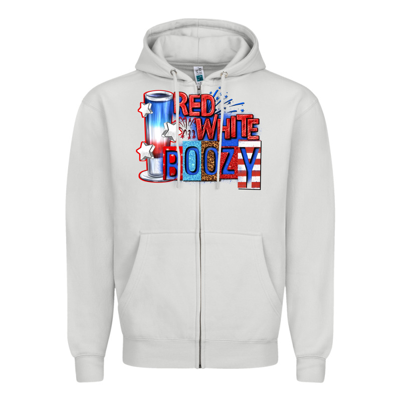 Red White Boozy Billie Wilder Zipper Hoodie by texasbilliewilder | Teevron