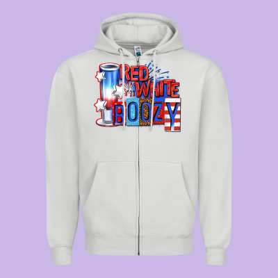 Zipper Hoodie red white boozy billie wilder