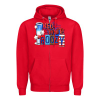 Red red white boozy billie wilder Zipper Hoodie - texasbilliewilder