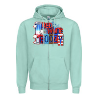 Seafoam red white boozy billie wilder Zipper Hoodie - texasbilliewilder