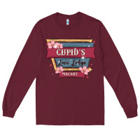 Burgundy cupid's love lodge Long Sleeve Tee - MaliasSmallBusiness