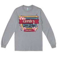 Heather Grey cupid's love lodge Long Sleeve Tee - MaliasSmallBusiness