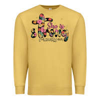 Antique Gold she is strong proverbs 31 25 Premium Sweatshirt - JahusDesignShop