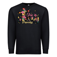 Black she is strong proverbs 31 25 Premium Sweatshirt - JahusDesignShop