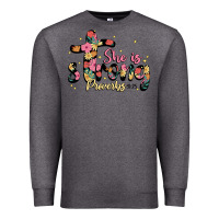 Charcoal Heather she is strong proverbs 31 25 Premium Sweatshirt - JahusDesignShop