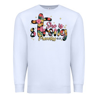 White she is strong proverbs 31 25 Premium Sweatshirt - JahusDesignShop