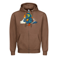Chestnut blue dragon ocean waves and sun Zipper Hoodie - RanaPortraitStore