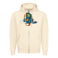 Sandshell blue dragon ocean waves and sun Zipper Hoodie - RanaPortraitStore