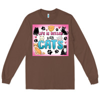 Chestnut life is better with cats Long Sleeve Tee - MaliasSmallBusiness