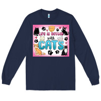 Navy life is better with cats Long Sleeve Tee - MaliasSmallBusiness