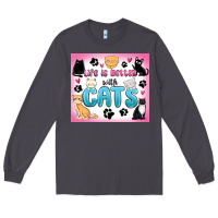 Smoke life is better with cats Long Sleeve Tee - MaliasSmallBusiness