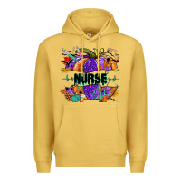 Antique Gold halloween nurse pumpkin Premium Hoodie - NancyCooperArtShop
