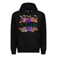 Black halloween nurse pumpkin Premium Hoodie - NancyCooperArtShop