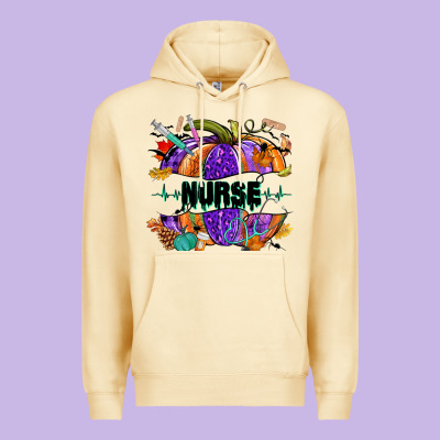 Halloween Nurse Pumpkin Premium Hoodie Designed By Nancycooperartshop