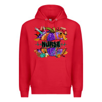 Red halloween nurse pumpkin Premium Hoodie - NancyCooperArtShop