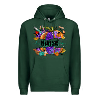 Sports Green halloween nurse pumpkin Premium Hoodie - NancyCooperArtShop