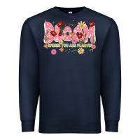 Navy bloom where you are planted Premium Sweatshirt - JahusDesignShop