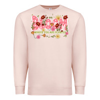 Pale Pink bloom where you are planted Premium Sweatshirt - JahusDesignShop