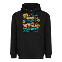 Black she was a wild flower in love with the sunshine Heavyweight Hoodie - HRA Design Shop