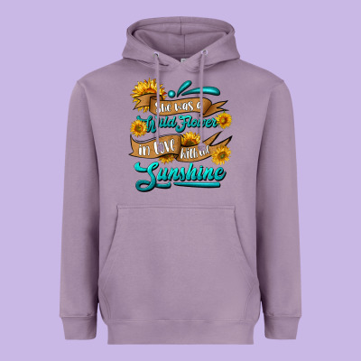 She Was A Wild Flower In Love With The Sunshine Heavyweight Hoodie Designed By Hra Design Shop