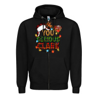 Black you serious clark Zipper Hoodie - Zillion Design Studio
