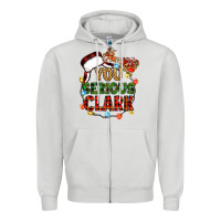 Dove Grey you serious clark Zipper Hoodie - Zillion Design Studio