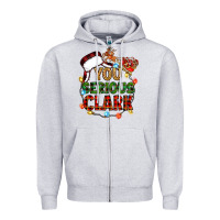Heather Grey you serious clark Zipper Hoodie - Zillion Design Studio