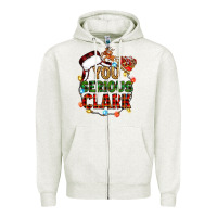Oatmeal Heather you serious clark Zipper Hoodie - Zillion Design Studio