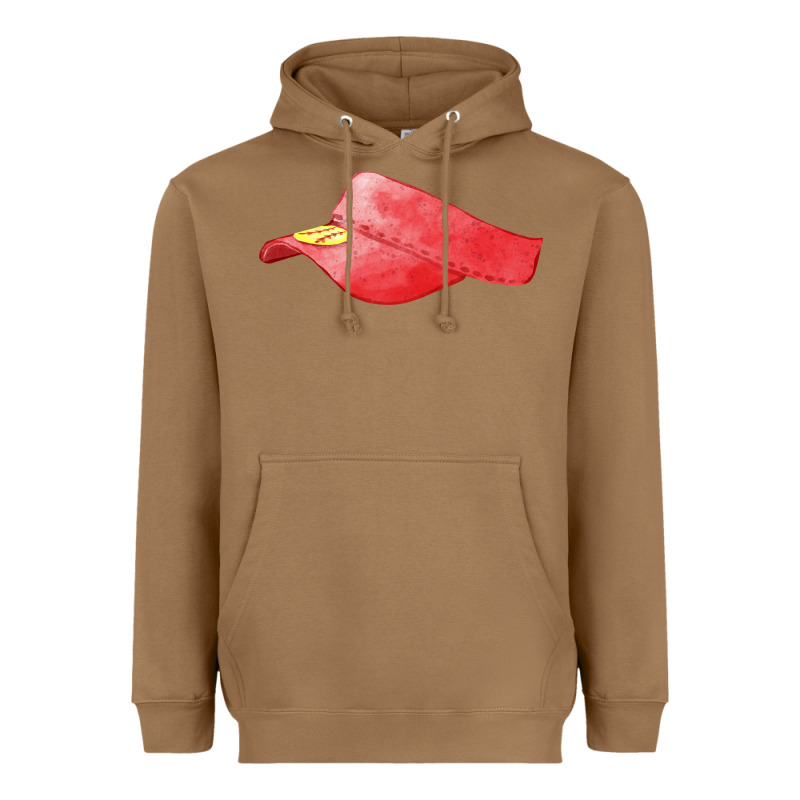 Red Softball Visor Fa Element Heavyweight Hoodie by FaDigitalArtStudio | Teevron