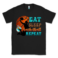 Black eat sleep basketball repeat Classic Tee - texasbilliewilder