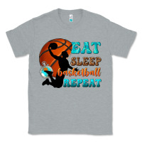 Heather Grey eat sleep basketball repeat Classic Tee - texasbilliewilder
