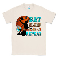 Natural eat sleep basketball repeat Classic Tee - texasbilliewilder