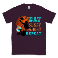 Plum eat sleep basketball repeat Classic Tee - texasbilliewilder