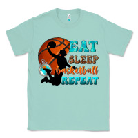 Seafoam eat sleep basketball repeat Classic Tee - texasbilliewilder