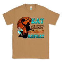 Toasted Coconut eat sleep basketball repeat Classic Tee - texasbilliewilder