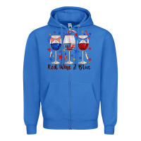 True Royal red wine and blue wine glasses Zipper Hoodie - texasbilliewilder