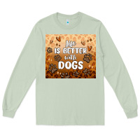 Matcha life is better with dogs Long Sleeve Tee - MaliasSmallBusiness