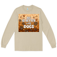 Mushroom life is better with dogs Long Sleeve Tee - MaliasSmallBusiness