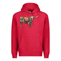 Cardinal Texas Longhorn Cow Premium Hoodie - LillyAllenDesigns