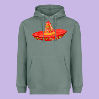 Red Sombrero Fa Element Heavyweight Hoodie Designed By Fadigitalartstudio