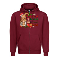 Burgundy gingerbread wishes and cocoa kisses Zipper Hoodie - Zillion Design Studio