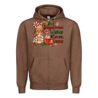 Chestnut gingerbread wishes and cocoa kisses Zipper Hoodie - Zillion Design Studio