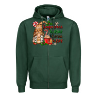 Sports Green gingerbread wishes and cocoa kisses Zipper Hoodie - Zillion Design Studio