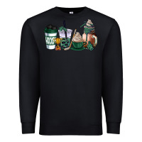 Black hunter green hockey coffee cups Premium Sweatshirt - AdoDesignShop